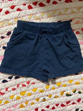 Kids Navy Drawstring Jersey Shorts